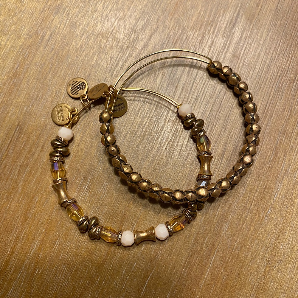Alex and Ani - Set of Two Gold Bangles